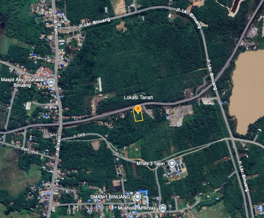 Tanah Dijual 20 Borongan 5.780 m² Pinggir Jalan Hauling, Binuang 1