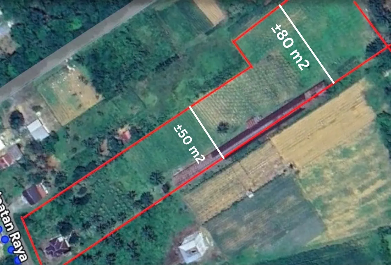 Tanah Pinggir Jalan Luas 16.851 m² Dijual di Sungai Riam 4