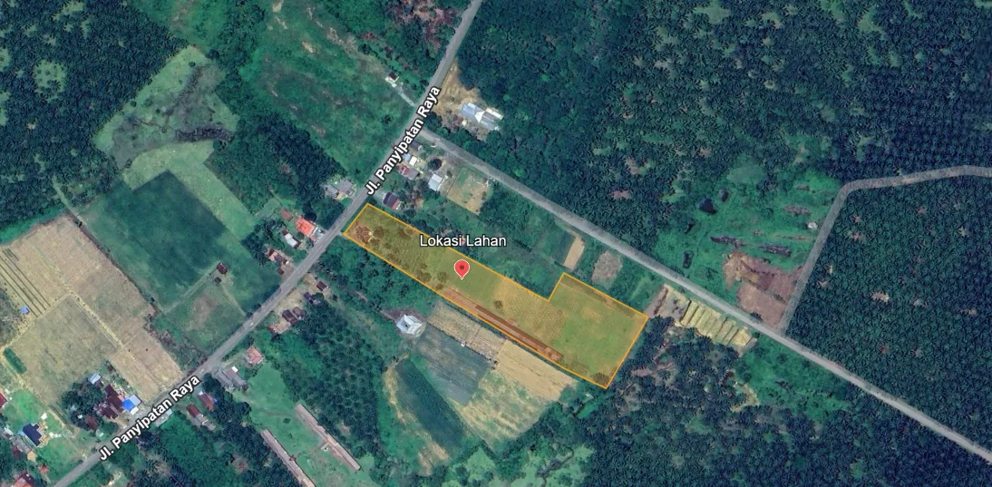 Tanah Pinggir Jalan Luas 16.851 m² Dijual di Sungai Riam 5