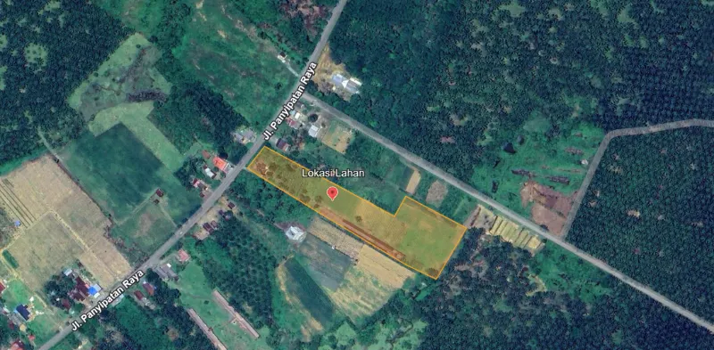 Tanah Pinggir Jalan Luas 16.851 m² Dijual di Sungai Riam 5