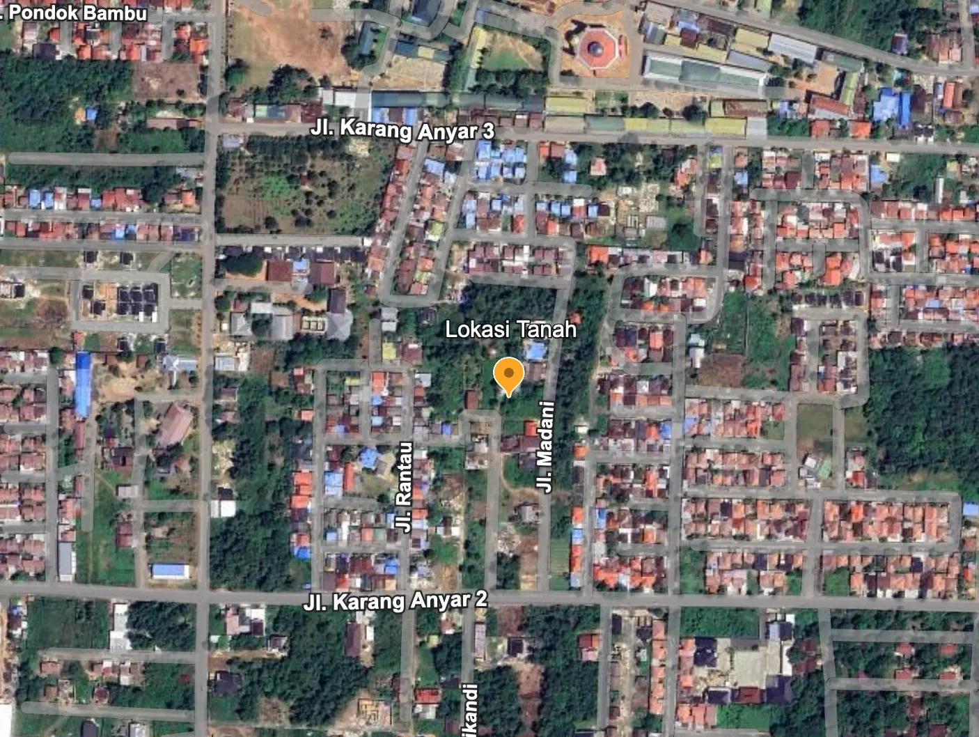 土地出售，20 米 x 43 米，Jl. Madani，Banjarbaru 1