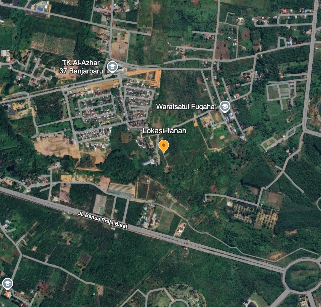 土地出售，10 米 x 12 米，Jl. Sumber Ilmu，Banjarbaru
