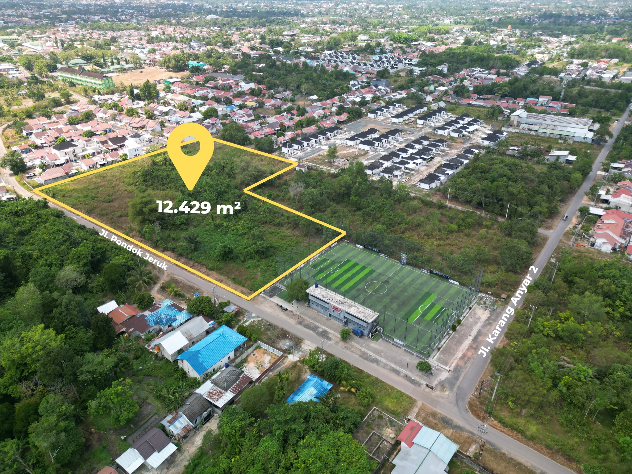 Tanah Dijual 1,2 Hektare di Karang Anyar 2 Banjarbaru, Dikelilingi Perumahan