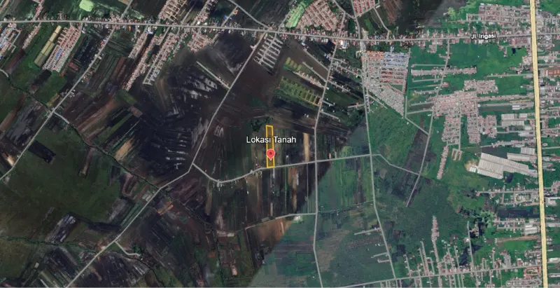 Tanah Sawah Luas 6.936 m² Dijual di Gambut 3